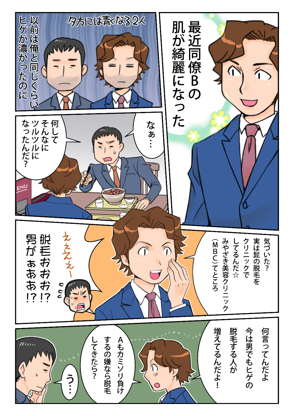 脱毛漫画男性1