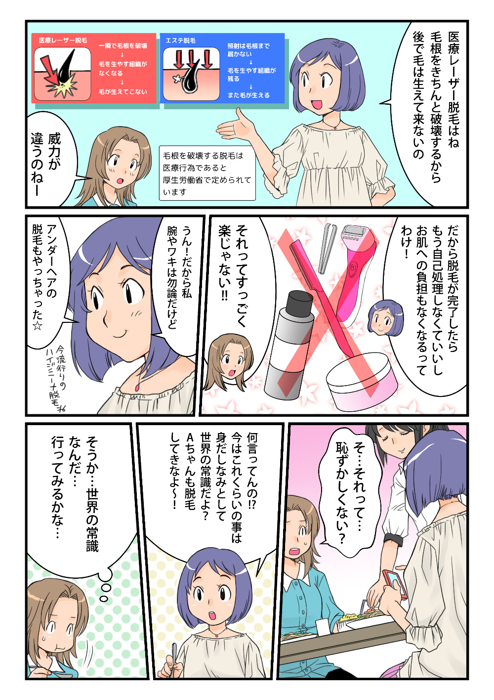 脱毛漫画女性2